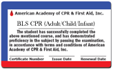 BLS CPR Wallet Front Card