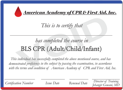 first aid certification